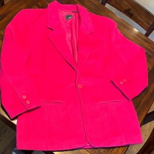 Vibrant Pink Women's Lizwear Blazer size 14 wool blend
